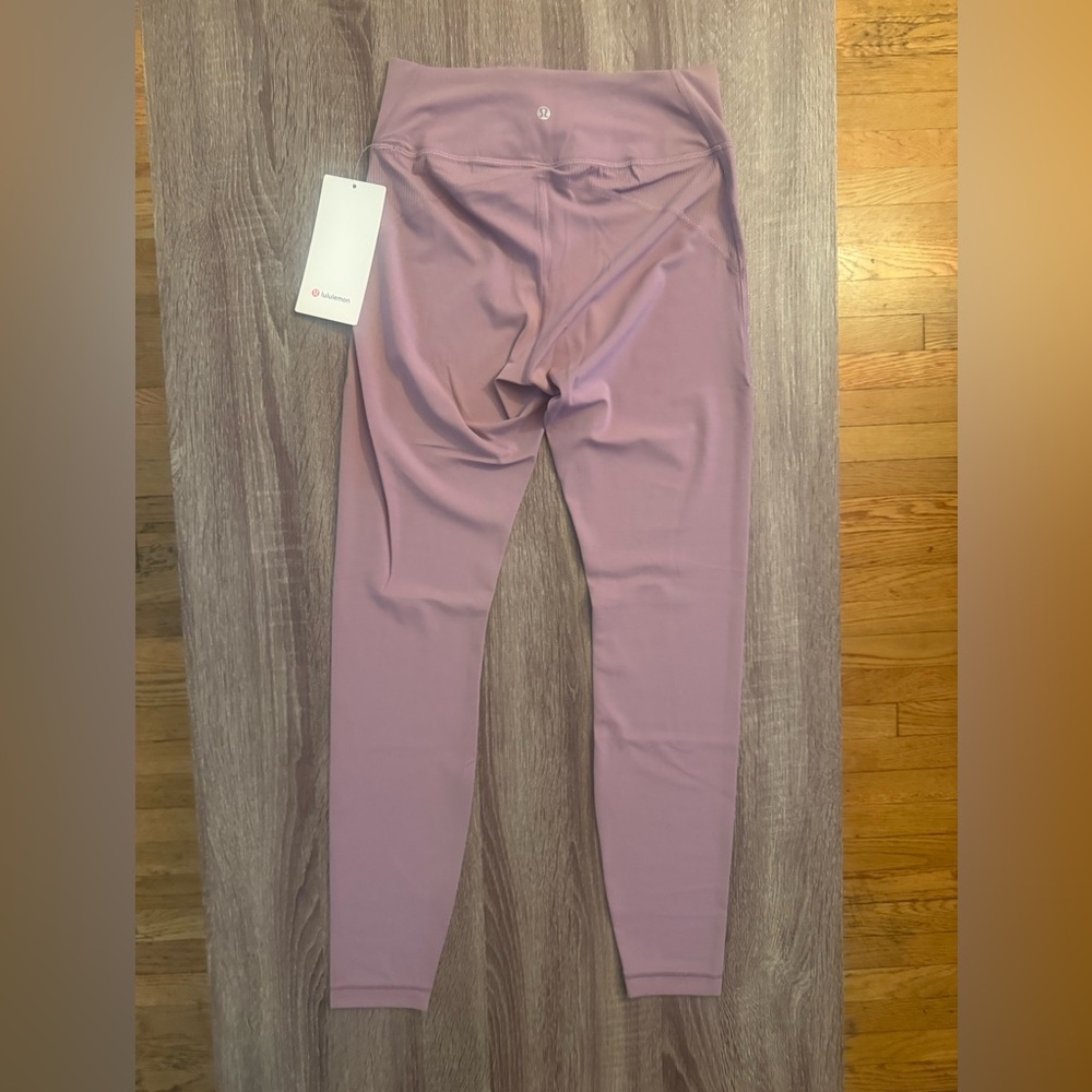 Lululemon Groove High Rise Ribbed Panel Tight/Leggings. 28”. Sz 8. Lavender Lux. - Picture 9 of 12